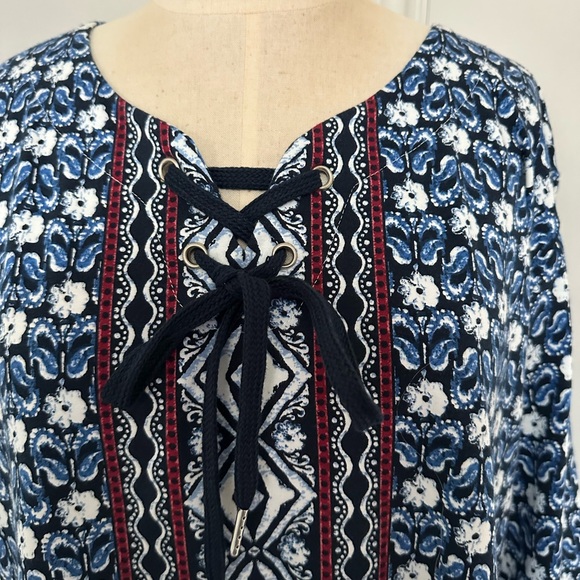 Dillard’s Allison Daley Women: size 1x: quality cotton blend pullover. 3/4 slv - Picture 2 of 8